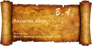 Bazarea Alex névjegykártya